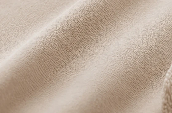 Soft draped jersey interlock fabric with fine texture
